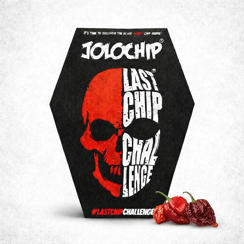 JOLOCHIP Last Chip Challenge 1pc - Spiciest Corn Snack with Carolina Reaper Trinidad Scorpion & Ghost Pepper Extreme Hot Crunchy Chilli Snack