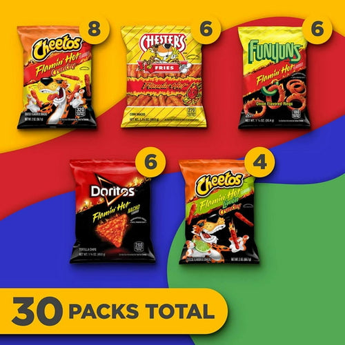 Frito-Lay Flamin' Hot Snacks, Variety Pack, 30 pk