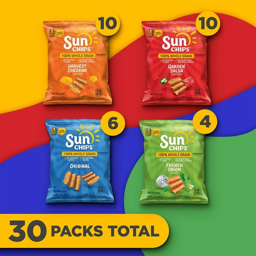 SunChips Whole Grain Variety Pack Chips, 30 pk