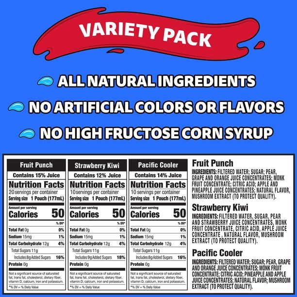 Capri Sun Variety Pack 6 fl. oz. pouches, 40 pk.